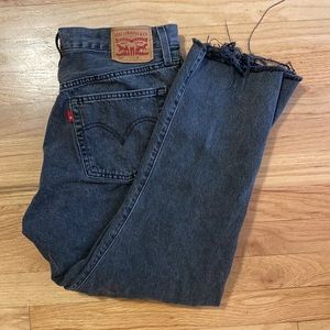 Levi’s 501 Cropped Jeans Size 30 - Get Off My Cloud Black